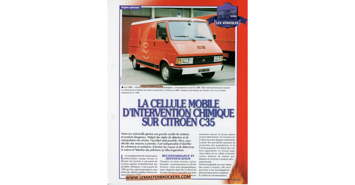 MODULIX . CITROEN C35 PREMIERS SECOURS POMPIER . MONT BLANC